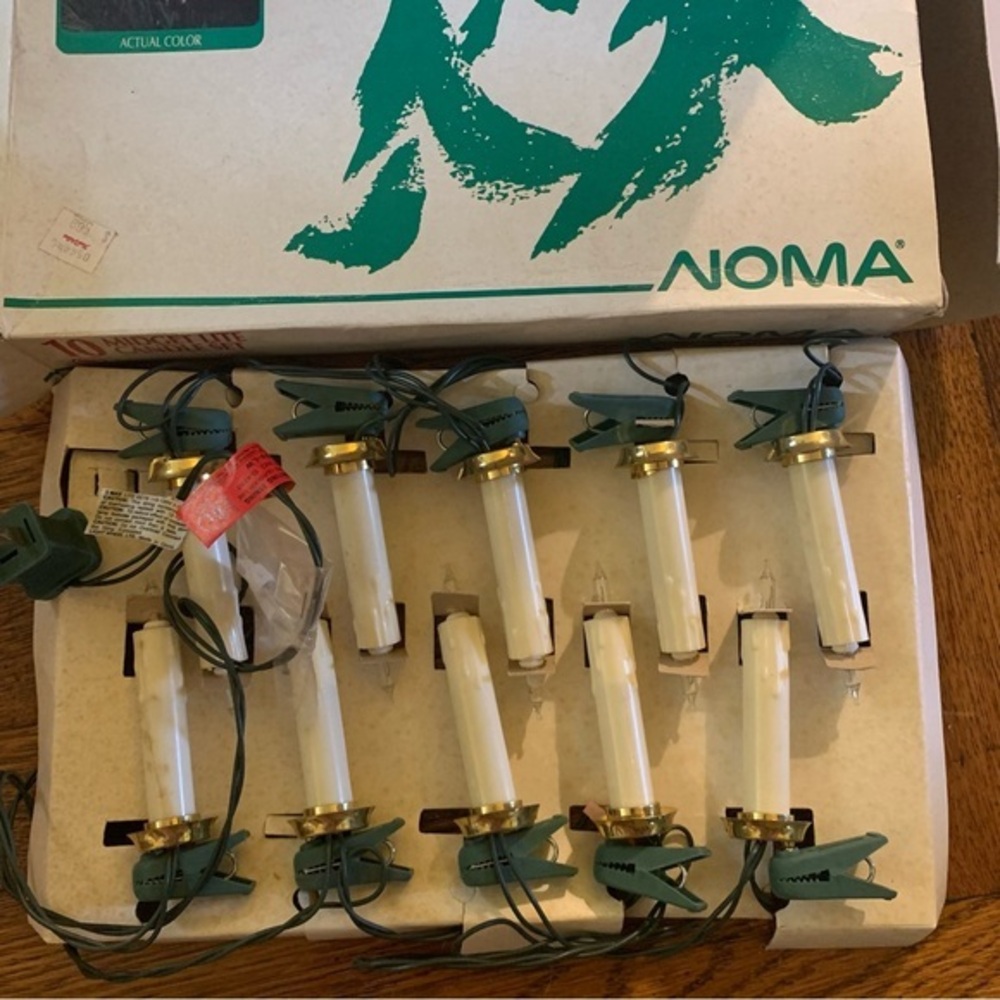 Vintage Christmas Tree Candle Lights 1960s Midget Candle Set Noma